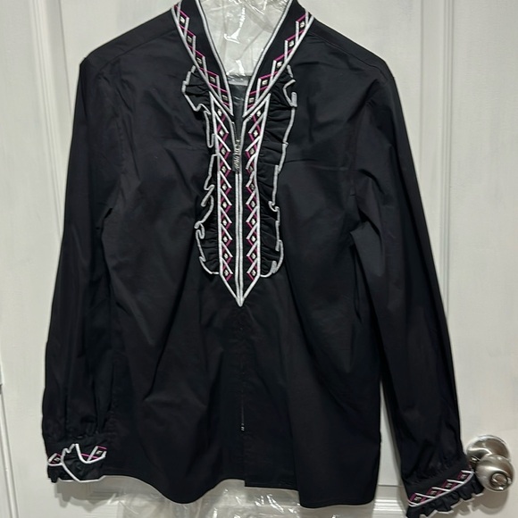 Bob Mackie zip up top. - Picture 1 of 6